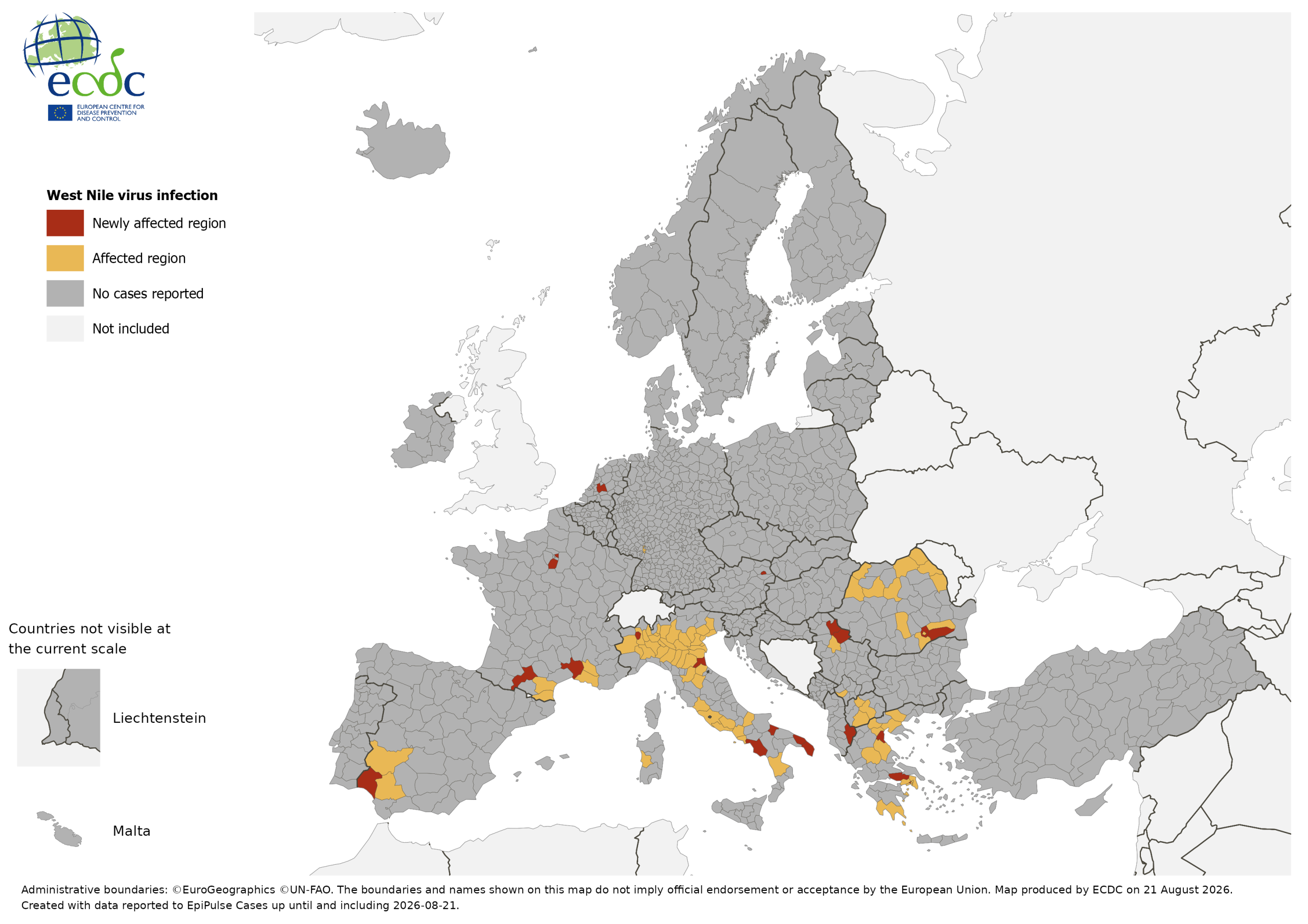 WNV_Week_2026-W34_locally_acquired_infections_at_2026-W34 Casos de Virus del Nil Occidental notificats a Europa (actualitzat a 21/08/2026)